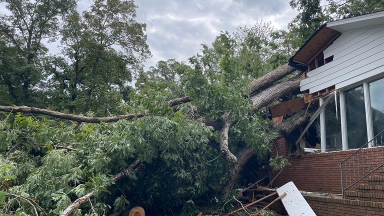 Damage to Pickens County home after hurricane Helene